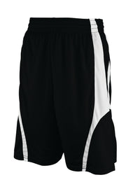 Rev. Basketball Short, Black/White, Adult- Extra Large