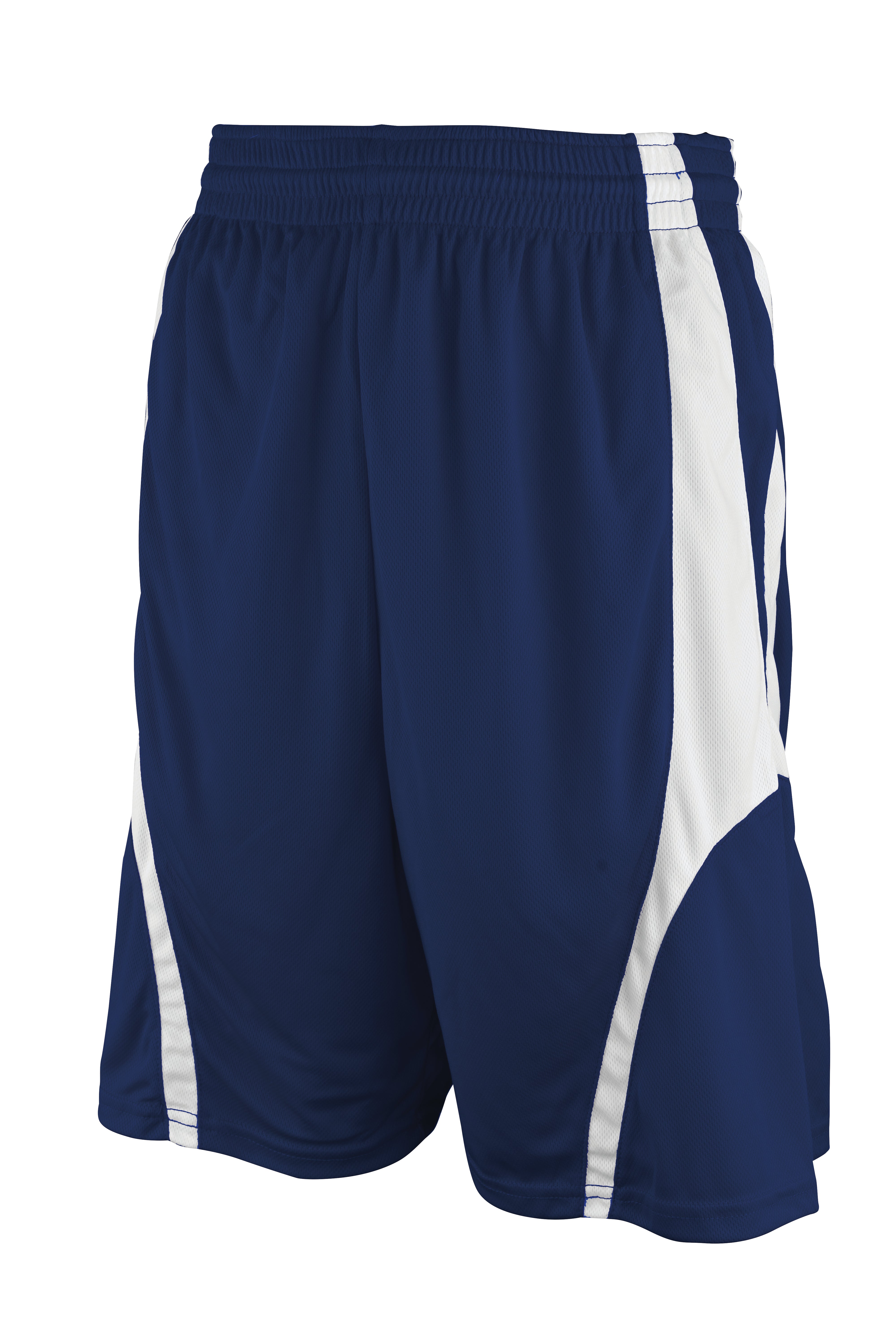 Rev Basketball Shorts, Navy/White, Youth-Extra Large
