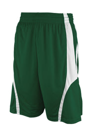 Rev. Basketball Short,  Dk Green/White, Adult-Extra Large