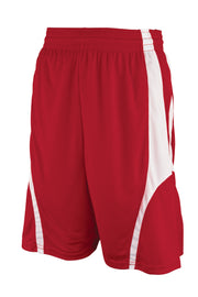 Rev. Basketball Short, Red/White, Adult-Large
