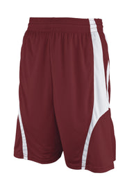 Rev. Basketball Short, Maroon/White, Adult-3 Extra Large