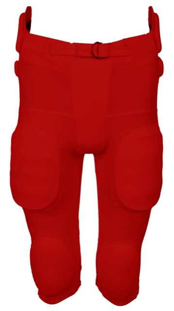 Integrated Lycra Football Pants-Youth-S - Red