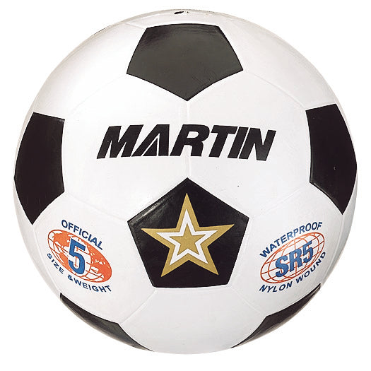 Rubber Soccerball-Size 4-Black/White