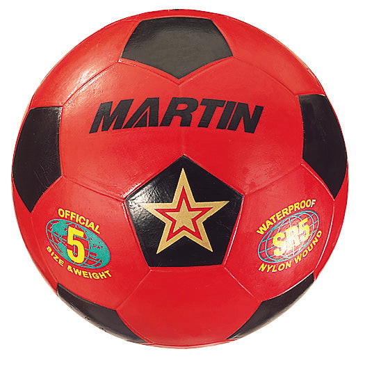 Rubber Soccerball-Size 4-Red