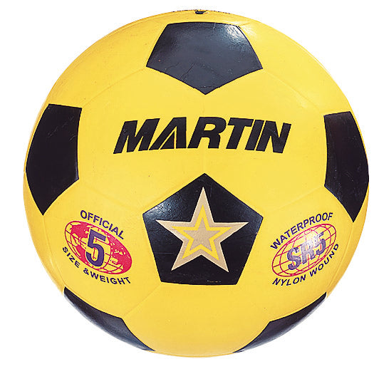 Rubber Soccerball-Size 5-Yellow