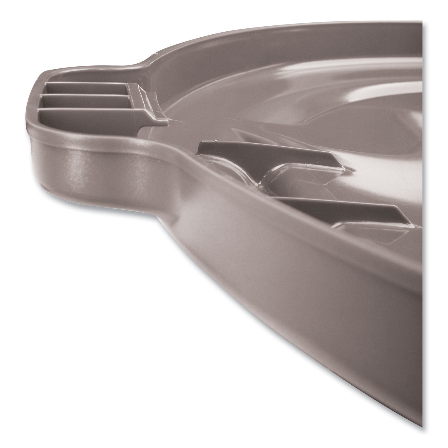 Round - 22.3" Diameter - Plastic - Gray - 1 Each