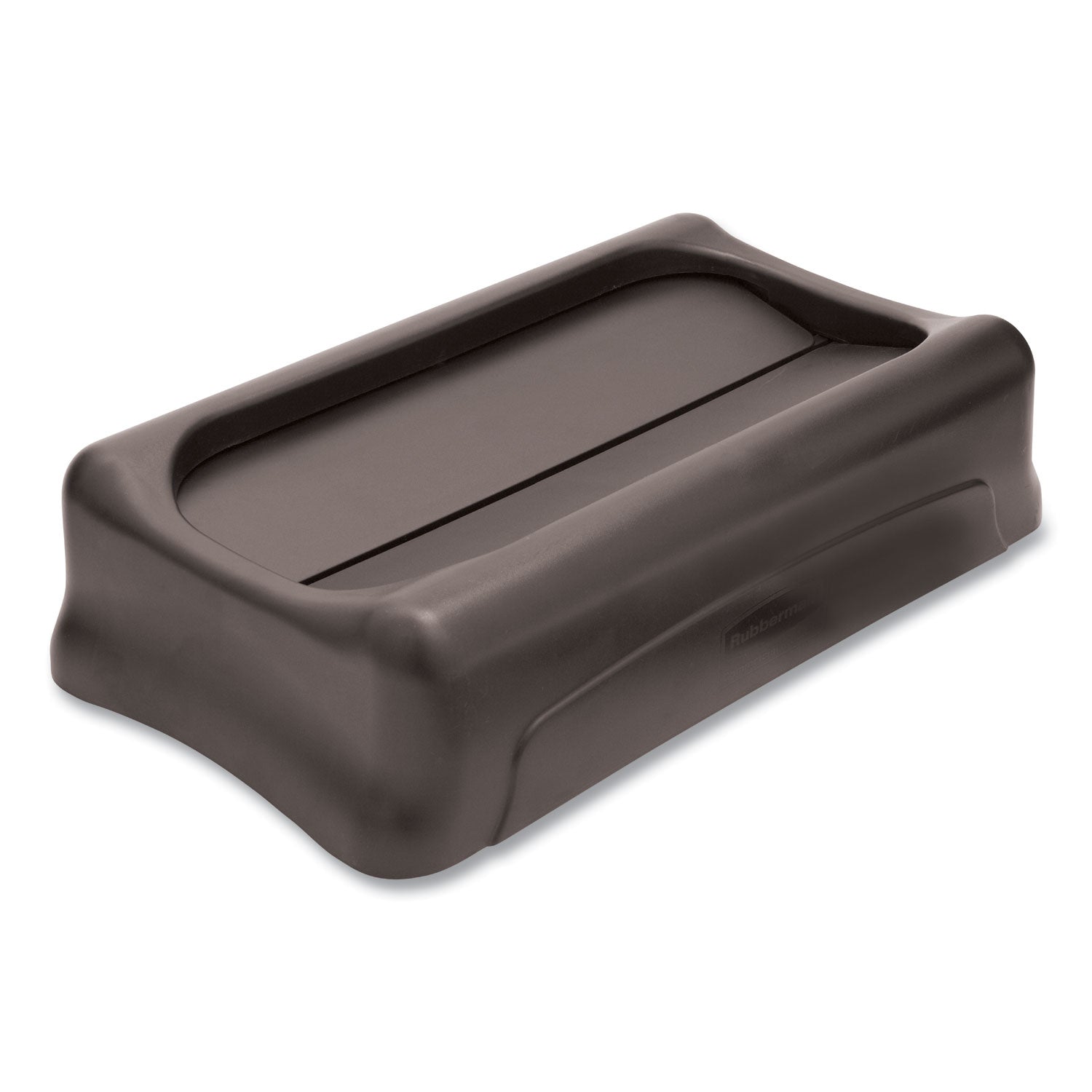 Rubbermaid Commercial Slim Jim Container Swing Lid - Rectangular - Black - 1 Each