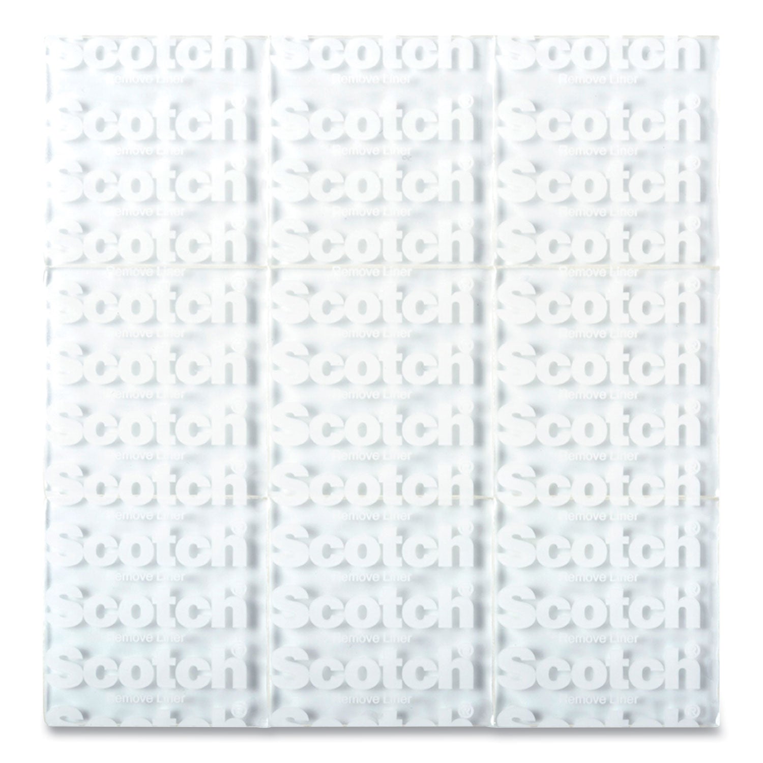Scotch Restickable Mounting Tabs - 1" Length x 1" Width - Clear - Stain Resistant - For Artwork, Mount Picture/Poster - 1 Pack