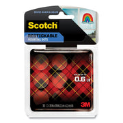 Scotch Restickable Mounting Tabs - 1" Length x 0.88" Width - Clear - For Photo, Artwork, Mount Picture/Poster - 18 / Pack