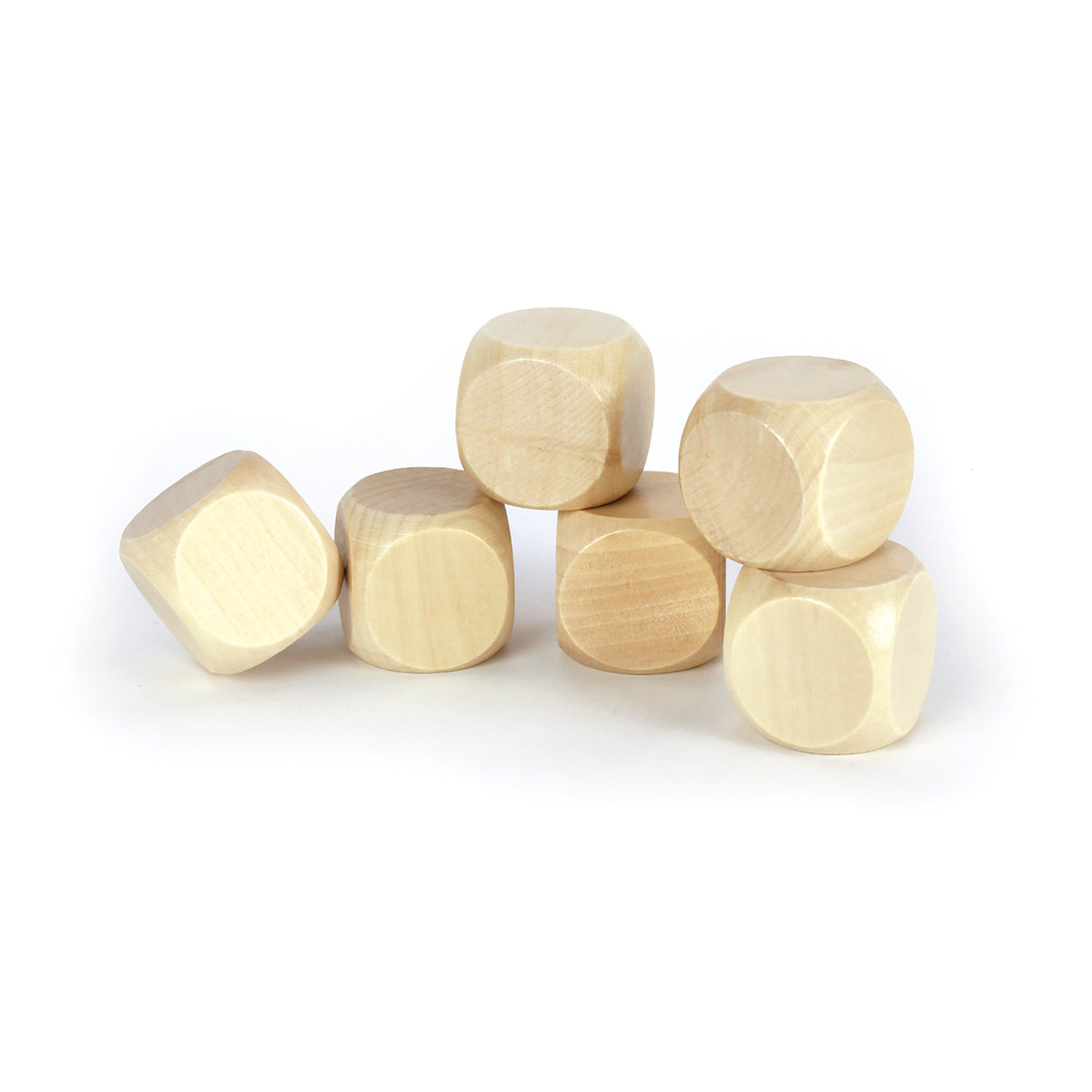 Large Blank Wooden Dice - Pack of 6