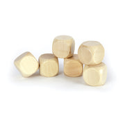 Large Blank Wooden Dice - Pack of 6