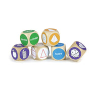 Geo Solids Wooden Dice - Pack of 6