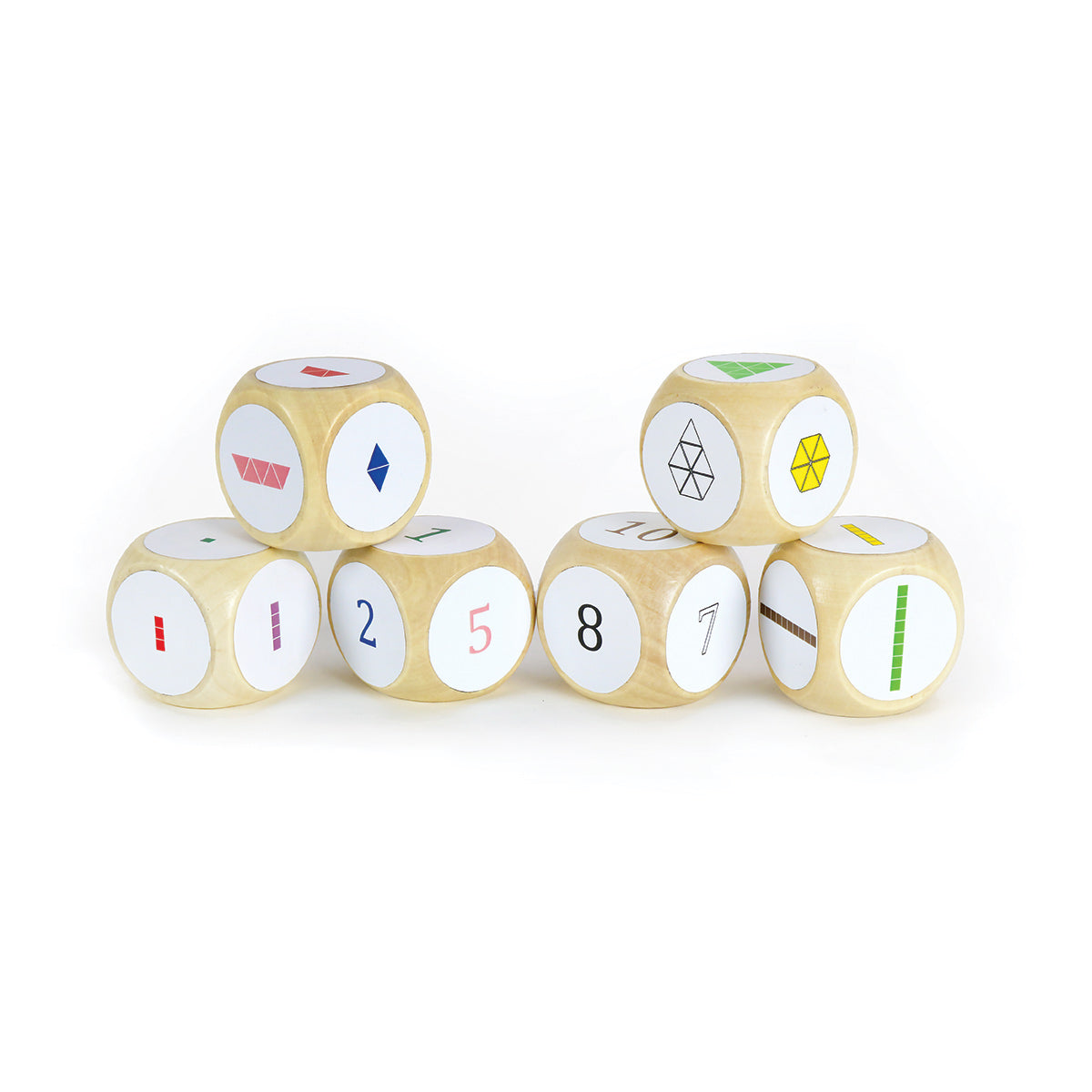 Deci Rods Wooden Dice - Pack of 6