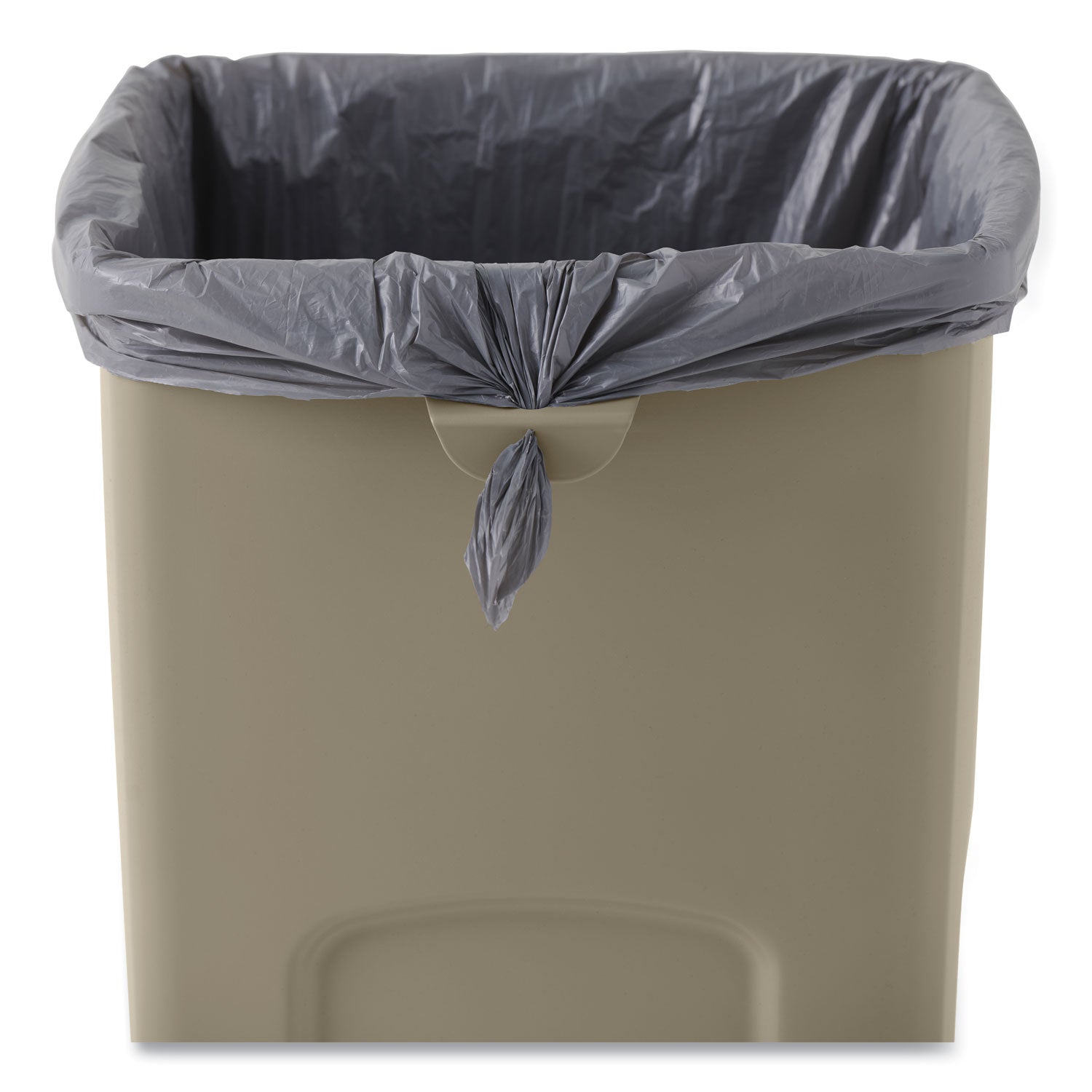 Rubbermaid Commercial Untouchable Square Container - 23 gal Capacity - Square - Crack Resistant - 32.9" Height x 16.5" Width x 15.5" Depth - Plastic - Beige - 1 Each