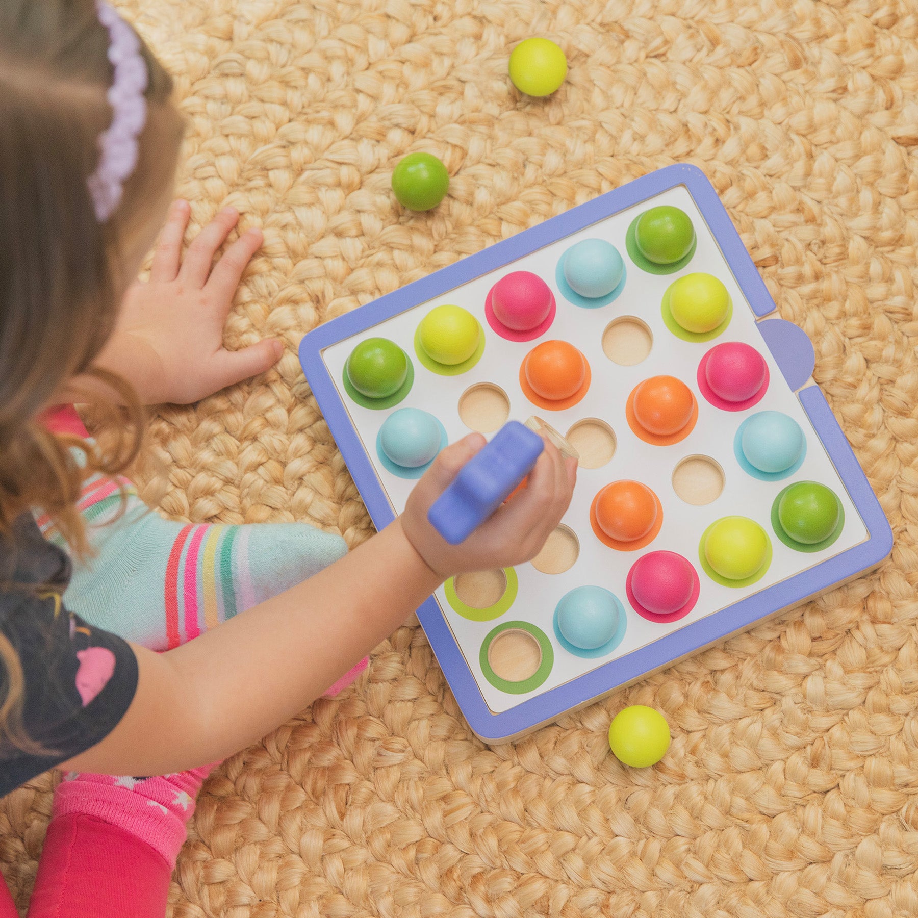 Pattern Matching Puzzle Wooden Color & Counting Board