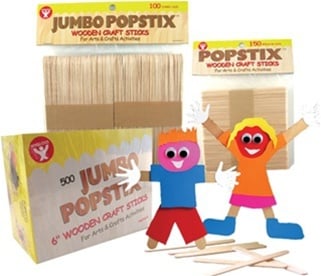 Natural Popstix - 500 of 6" jumbo-boxed