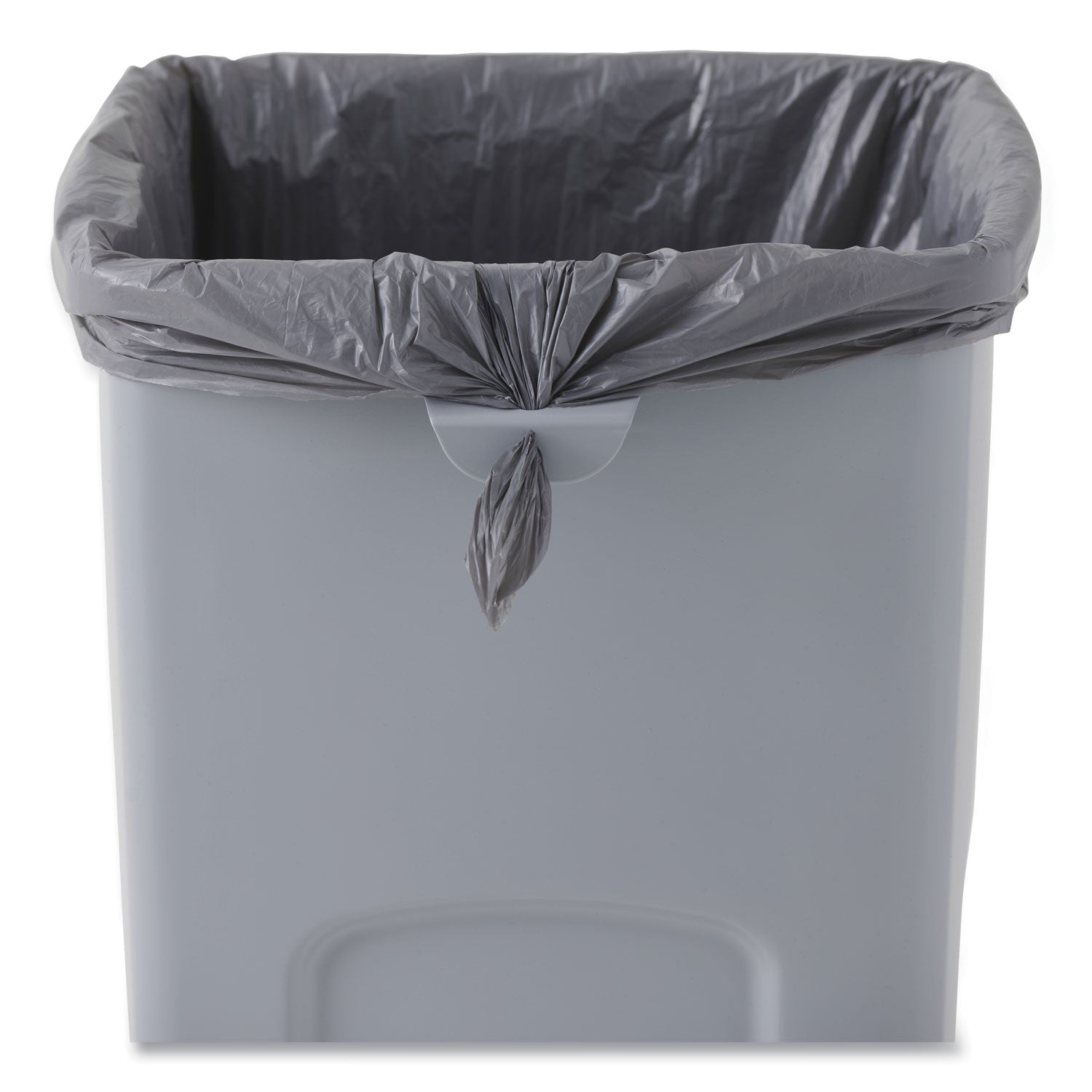 Rubbermaid Commercial Untouchable Square Container - 23 gal Capacity - Square - 31" Height x 15.5" Width x 16.5" Depth - Plastic - Gray - 1 Each