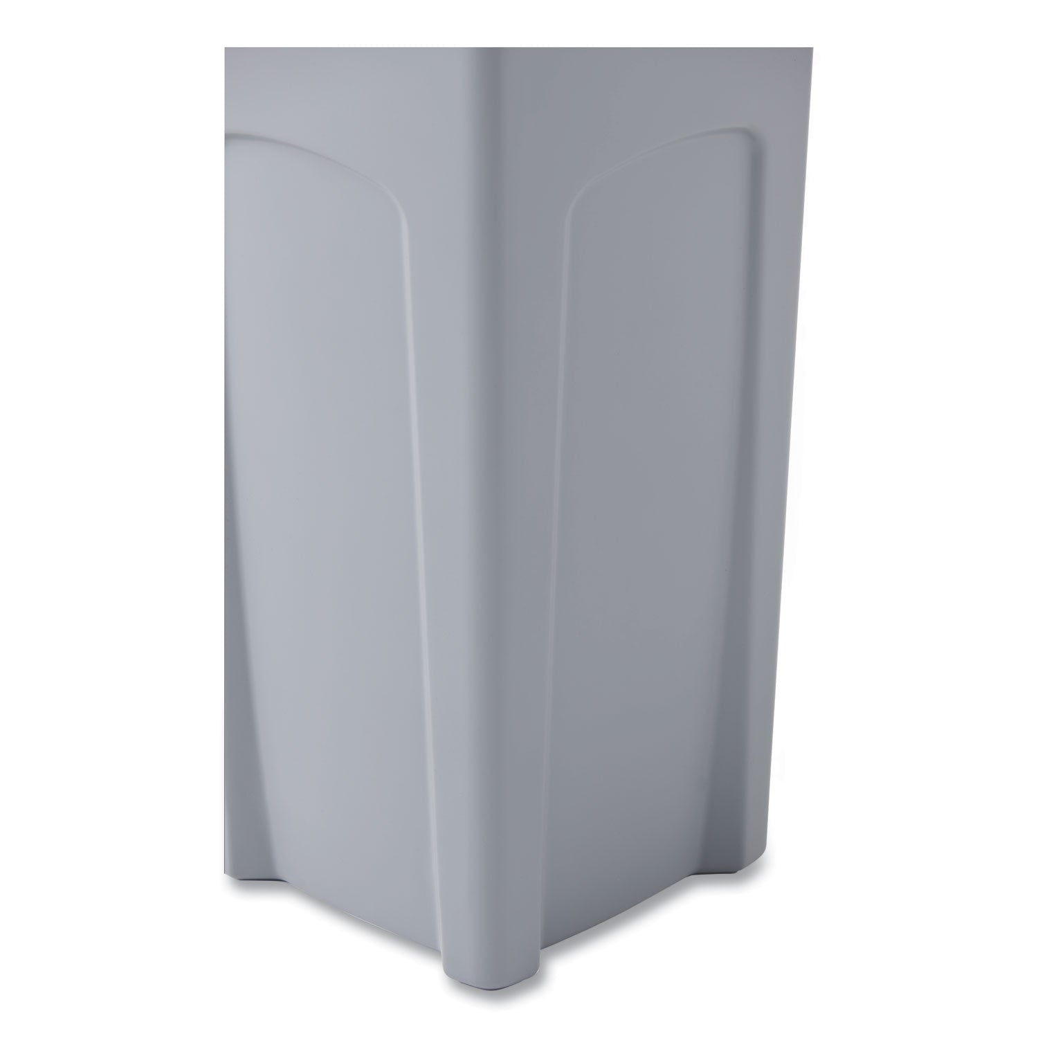 Rubbermaid Commercial Untouchable Square Container - 23 gal Capacity - Square - 31" Height x 15.5" Width x 16.5" Depth - Plastic - Gray - 1 Each