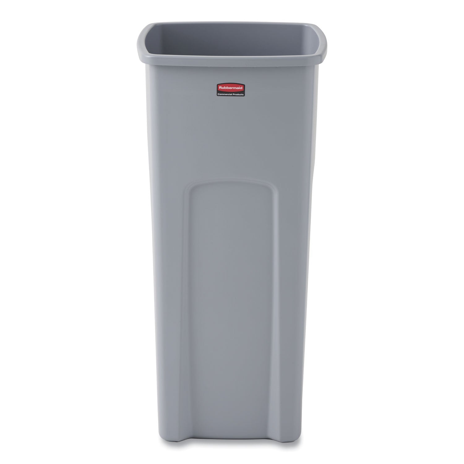 Rubbermaid Commercial Untouchable Square Container - 23 gal Capacity - Square - 31" Height x 15.5" Width x 16.5" Depth - Plastic - Gray - 1 Each