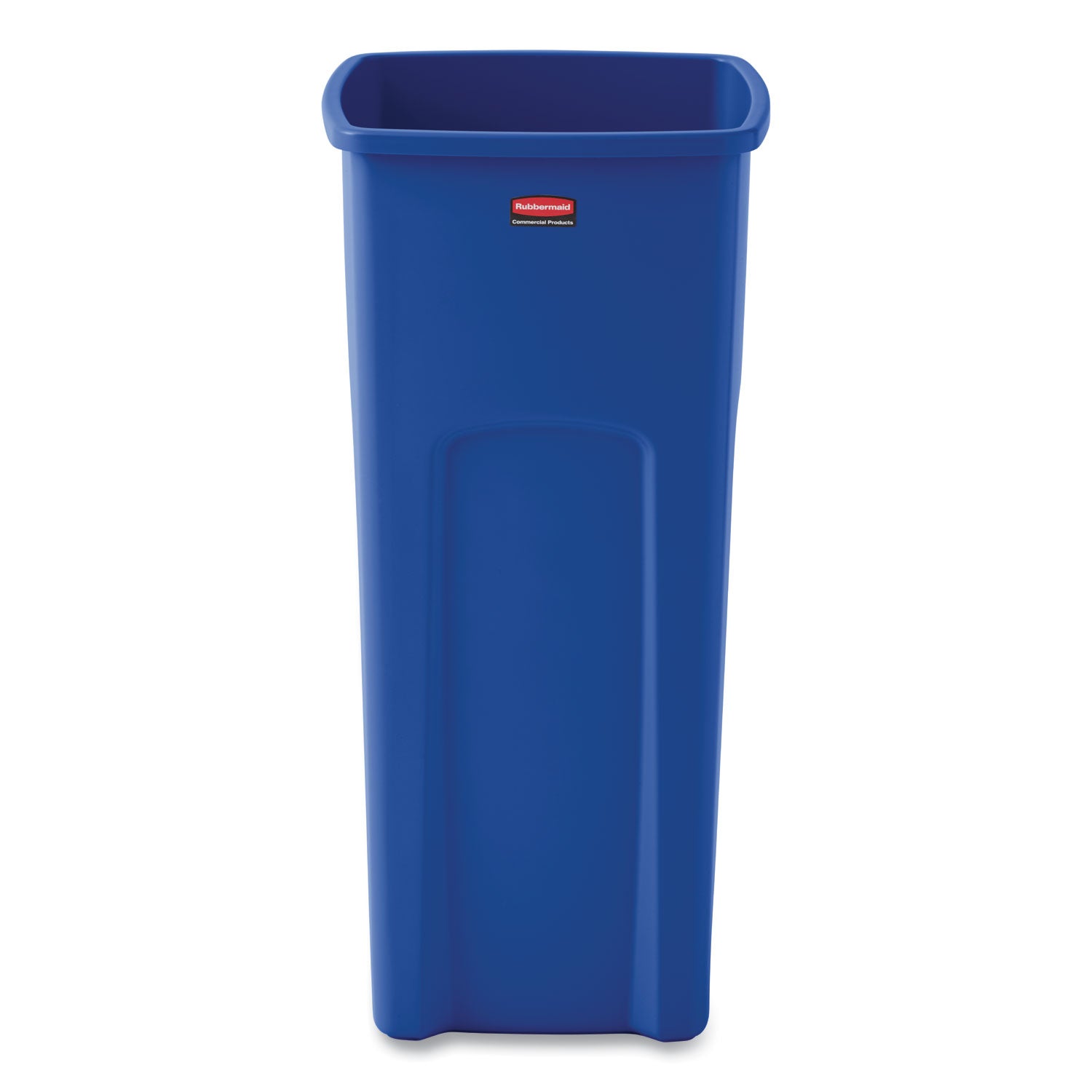 Rubbermaid Commercial Untouchable Square Container - 23 gal Capacity - Square - 32.9" Height x 16.5" Width x 15.5" Depth - Resin - Blue - 1 Each