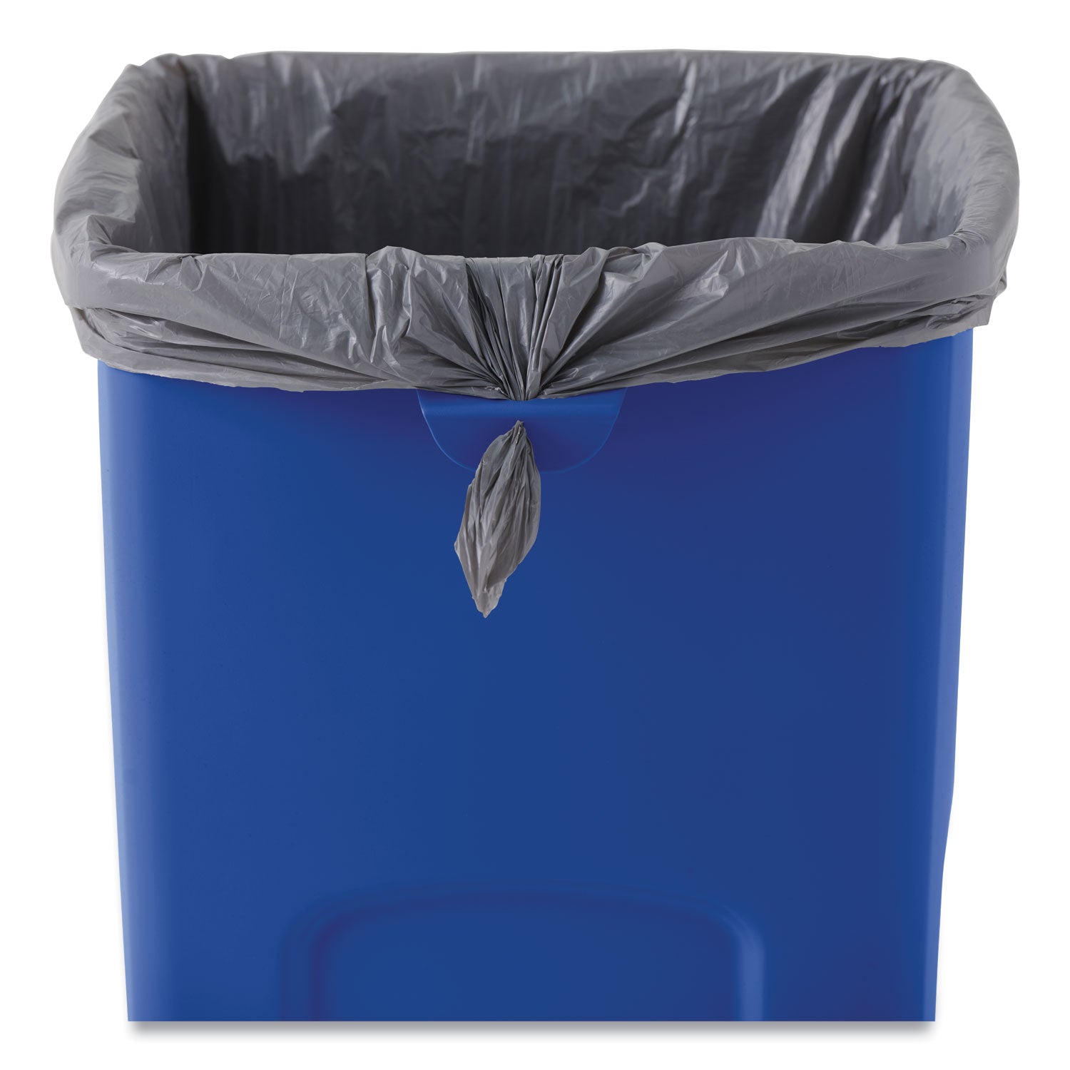 Rubbermaid Commercial Untouchable Square Container - 23 gal Capacity - Square - 32.9" Height x 16.5" Width x 15.5" Depth - Resin - Blue - 1 Each