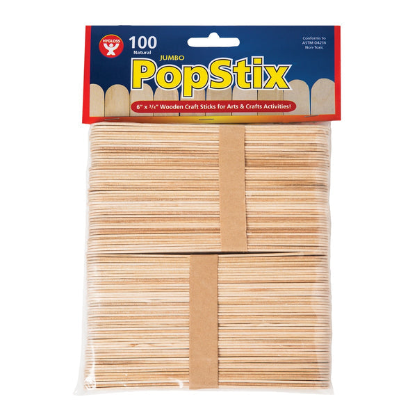 Natural Popstix - 500 of 6" jumbo-boxed
