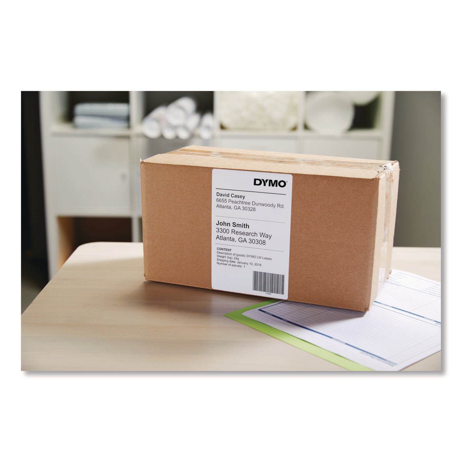 4" Width x 6" Length - Rectangle - Thermal Transfer - White - 220 / Roll - 1 Roll