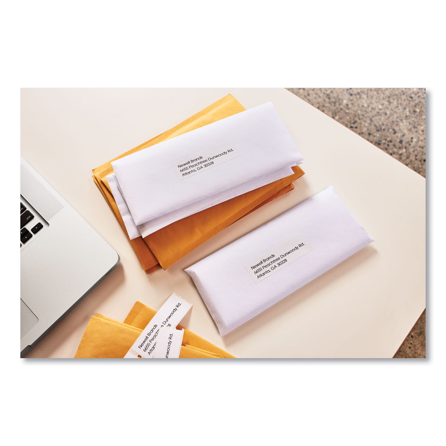 3 1/2" Width x 1 1/8" Length - Permanent Adhesive - Rectangle - Direct Thermal - White - Paper - Self-adhesive - 130 / Roll - 1 Box