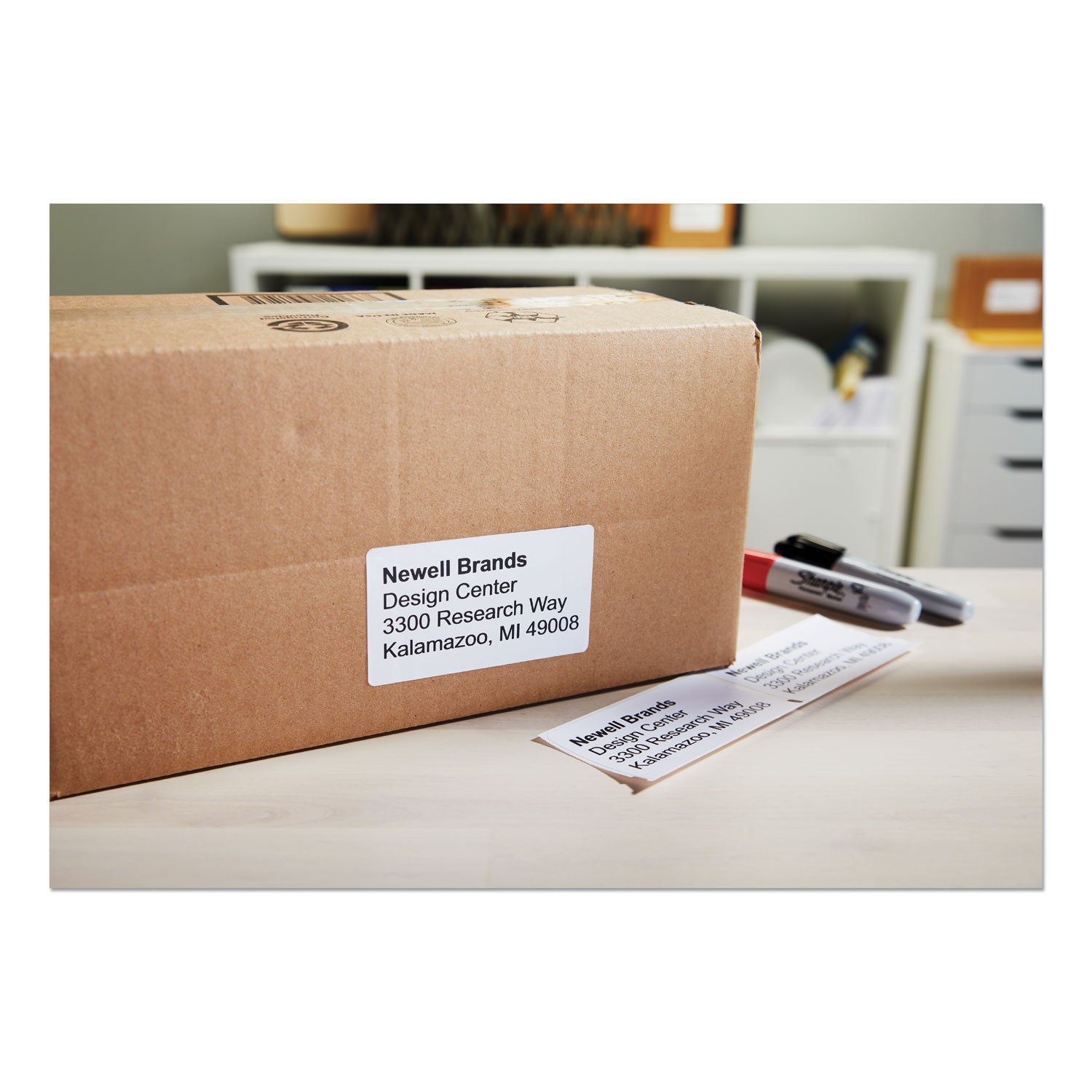 2 5/16" Width x 4" Length - Rectangle - Direct Thermal - White - 300 / Roll - 1 Roll