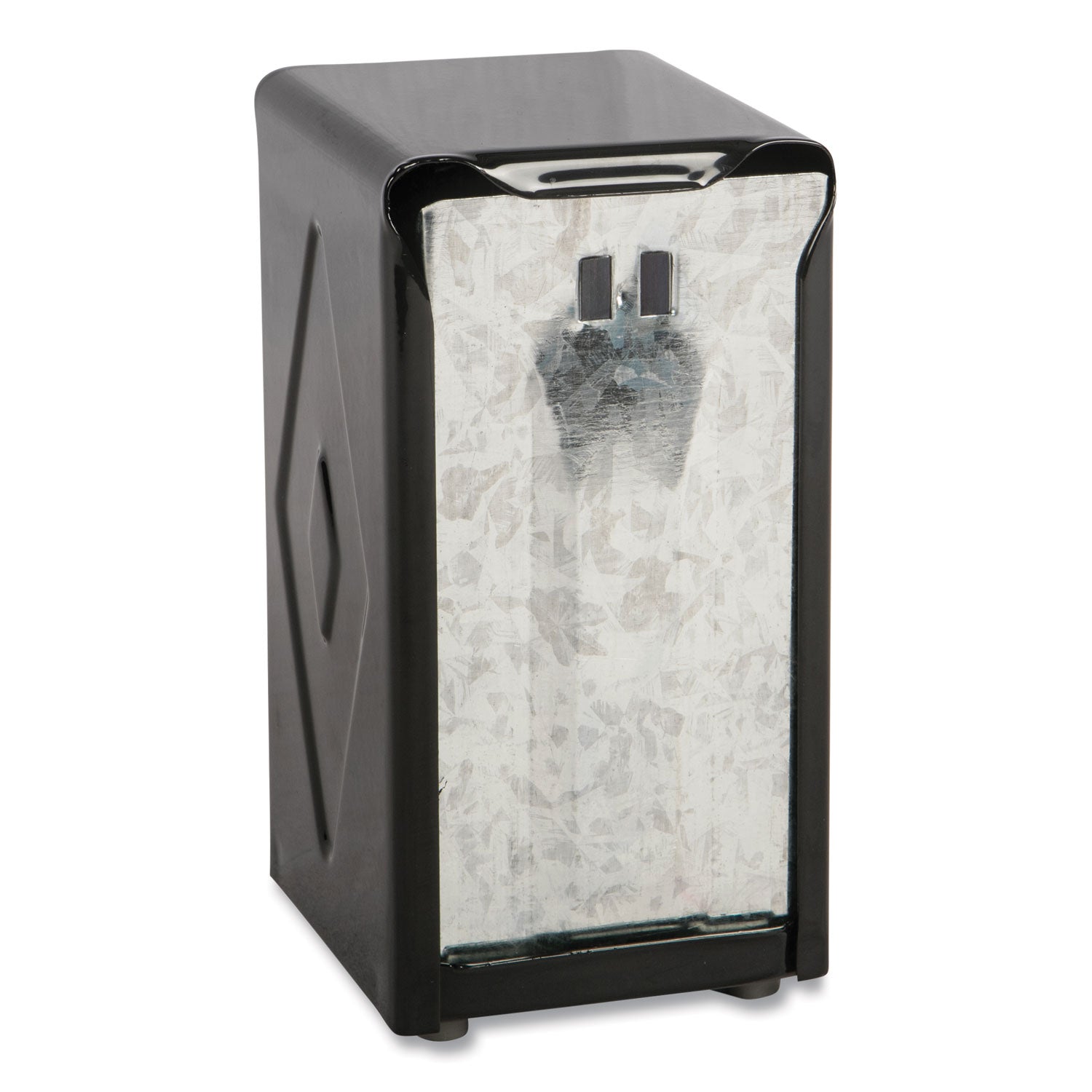 Tabletop Napkin Dispenser, Tall Fold, 3.75 x 4 x 7.5, Capacity: 150, Black