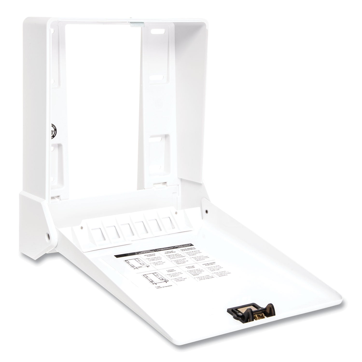 C Fold, Multifold Dispenser - 300 x Towel C Fold, 500 x Towel Multifold - 14.5" Height x 11.6" Width x 5" Depth - Metal, Plastic - White - Touch-free, Break Resistant, Impact Resistant - 1 Each