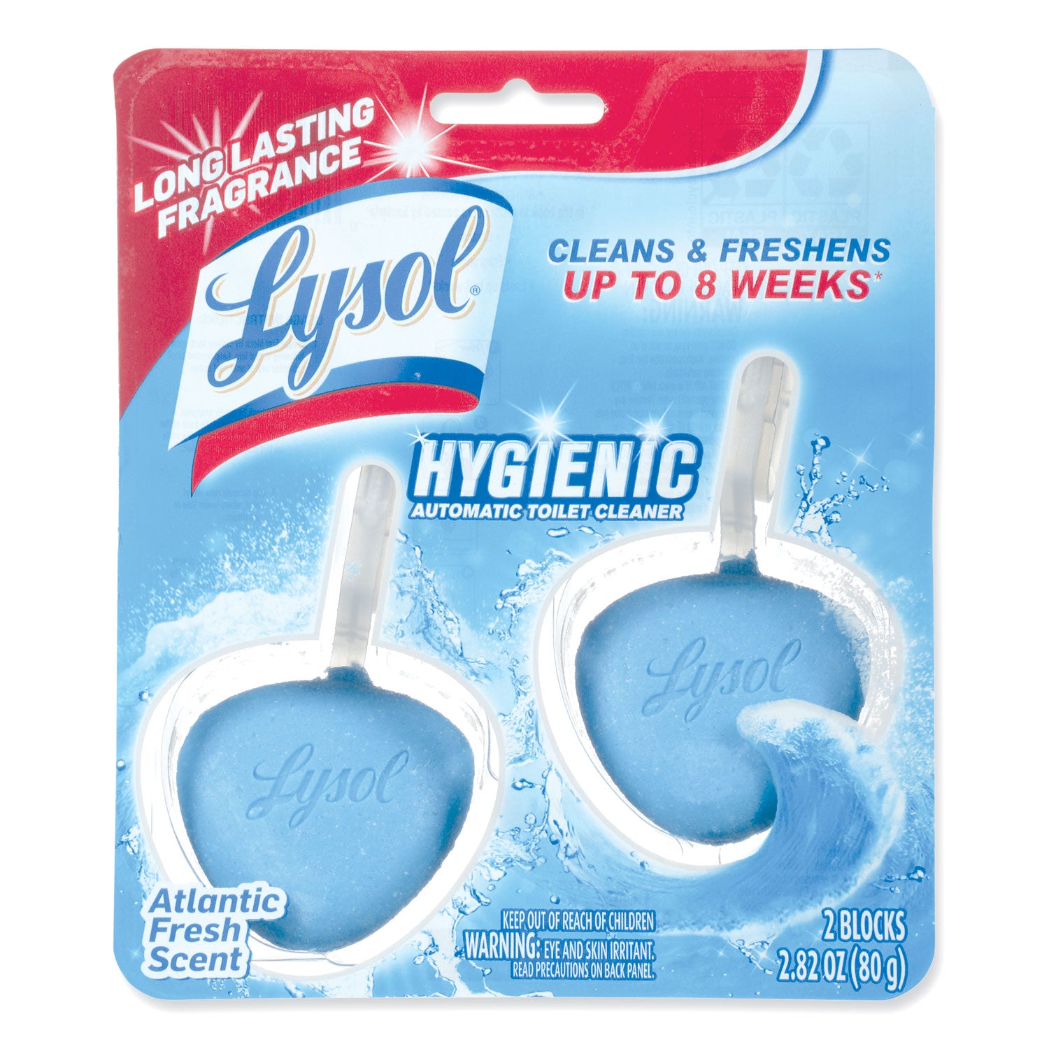 For Toilet Bowl - 1.41 oz (0.09 lb) - Atlantic Fresh Scent - Recommended For: Odor Remover - Antimicrobial, Anti-bacterial - Blue - 2 / Pack
