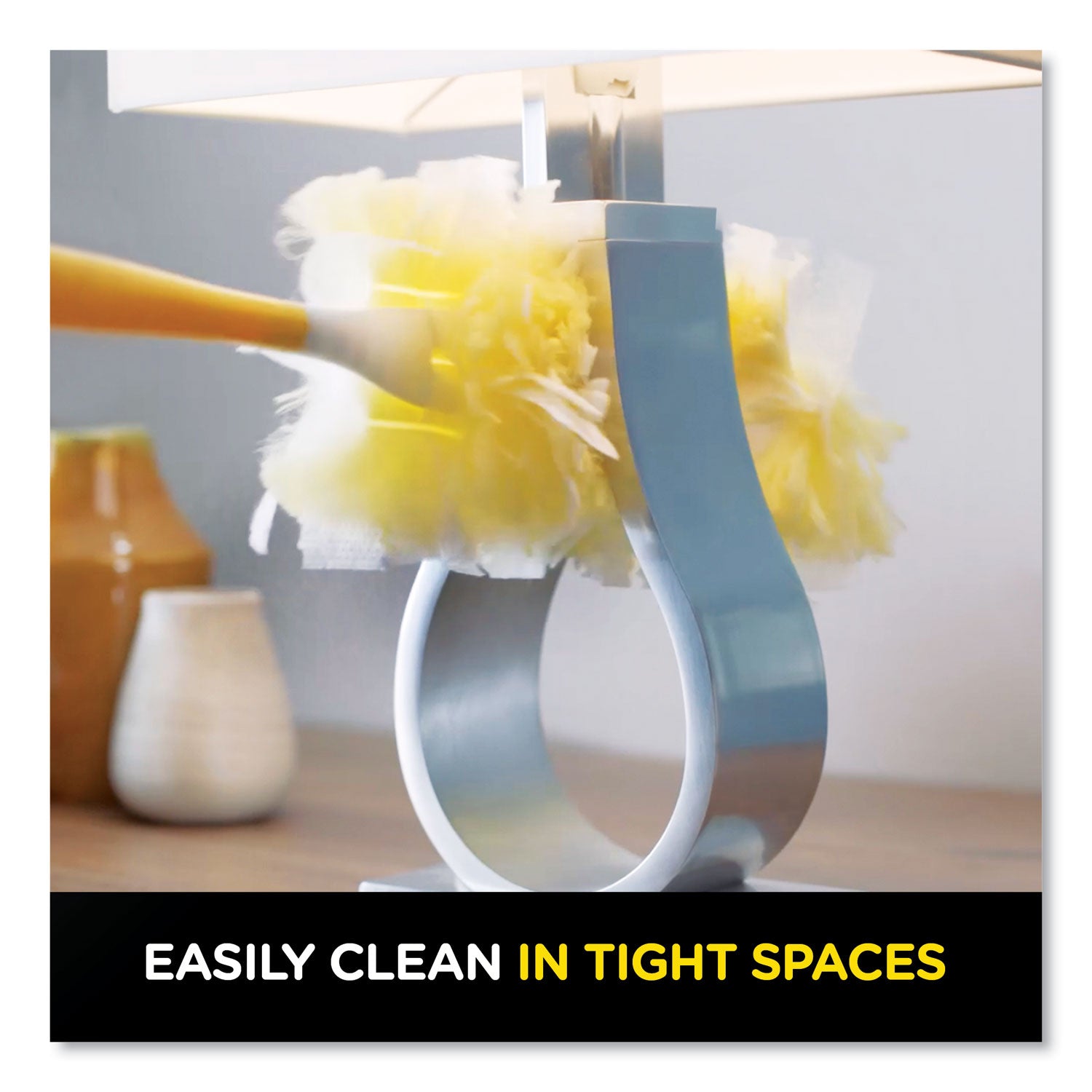 Heavy Duty Dusters Refill, Dust Lock Fiber, Yellow, 33/Carton