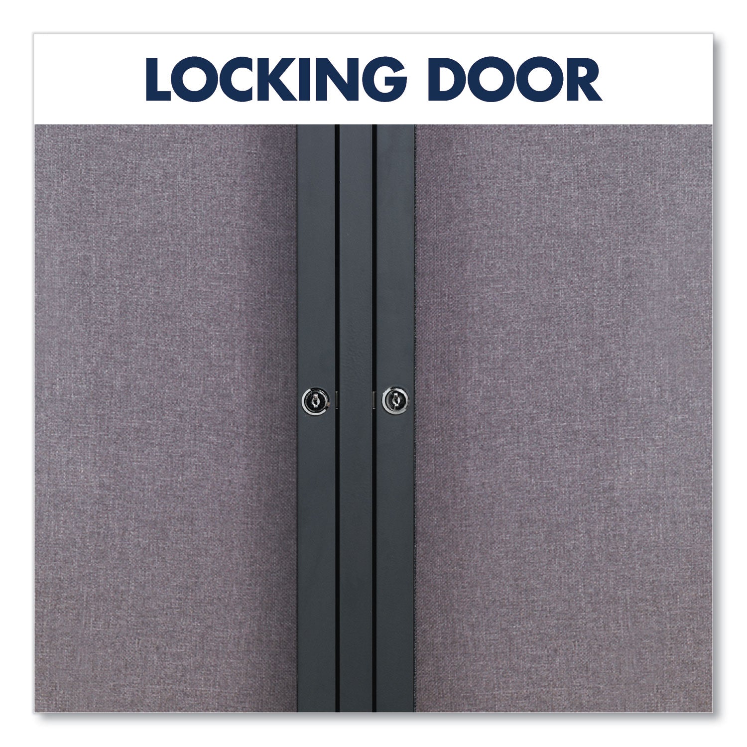 Quartet Enclosed Bulletin Board - 36" Board Height x 48" Board Width - Gray Fabric Surface - Hinged, Durable, Shatter Proof, Self-healing - Graphite Frame - 1 Each