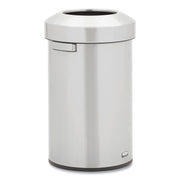 Rubbermaid Commercial Refine Waste Container - 16 gal Capacity - Round - Ergonomic Handle, Non-skid, Fingerprint Resistant, Durable - 26.3" Height x 15.9" Width - Metal - Stainless Steel - 1 Each