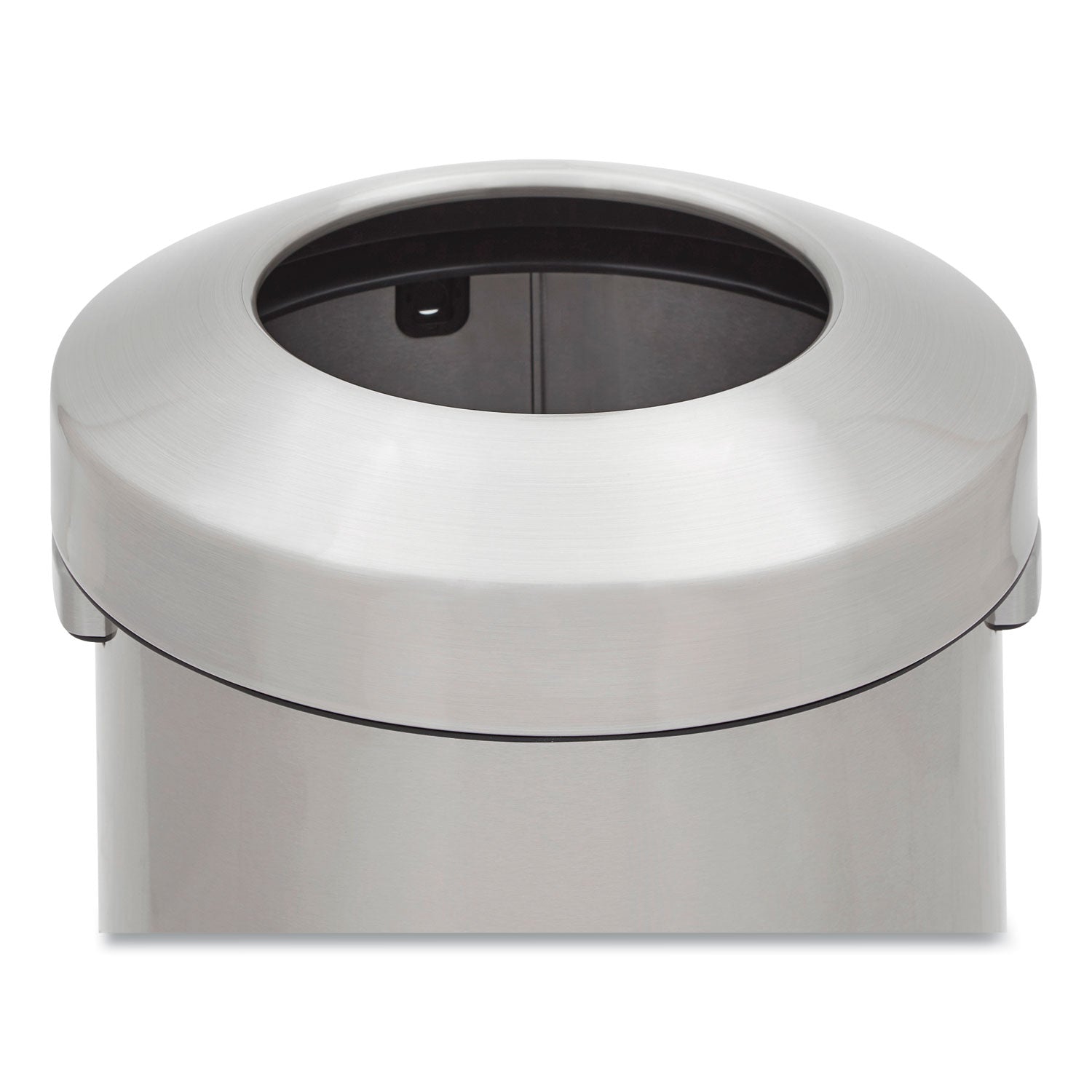 Rubbermaid Commercial Refine Waste Container - 23 gal Capacity - Round - Ergonomic Handle, Non-skid, Fingerprint Resistant, Durable - 29.6" Height x 17.7" Width - Metal - Stainless Steel - 1 Each