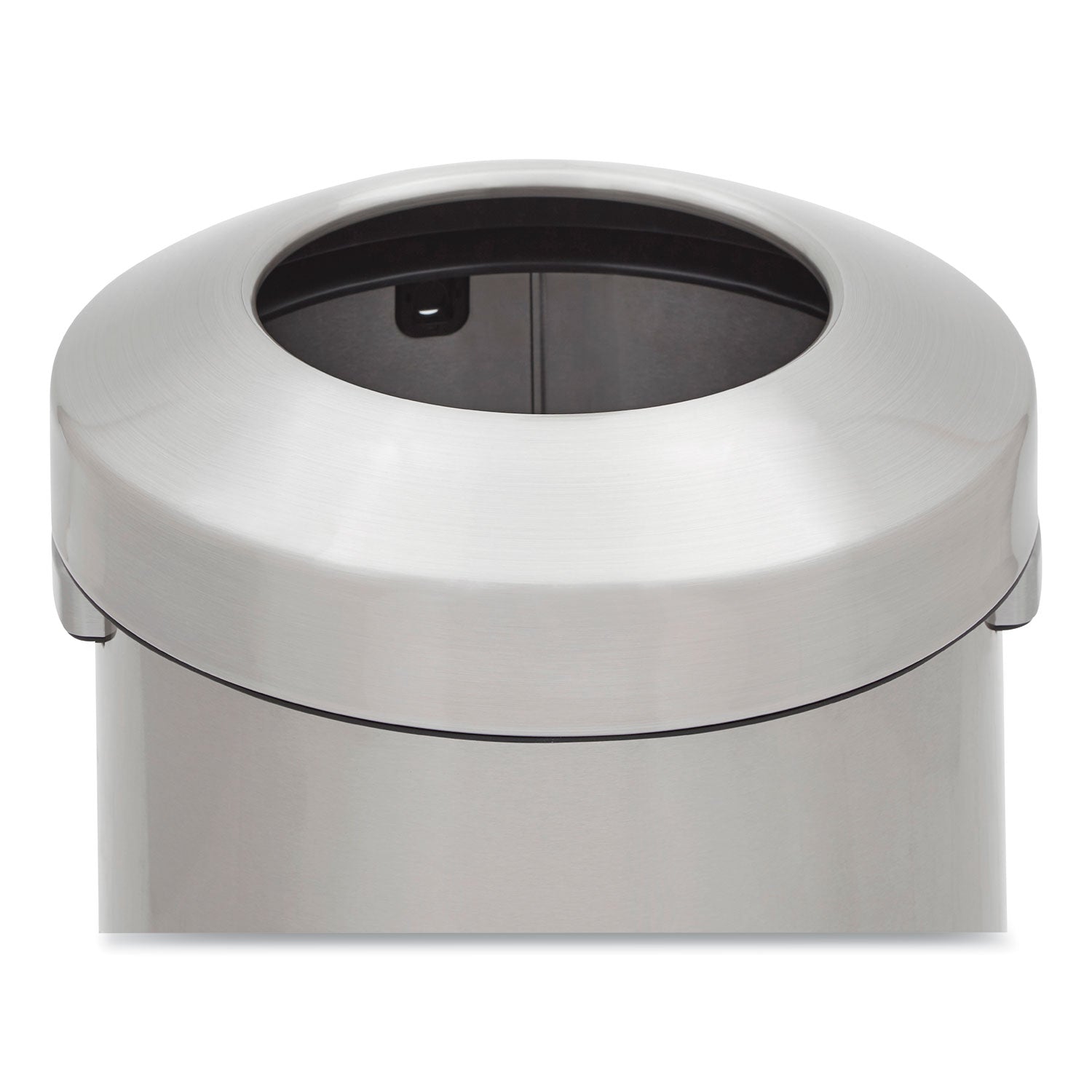Rubbermaid Commercial Refine Waste Container - 16 gal Capacity - Round - Ergonomic Handle, Non-skid, Fingerprint Resistant, Durable - 26.3" Height x 15.9" Width - Metal - Stainless Steel - 1 Each