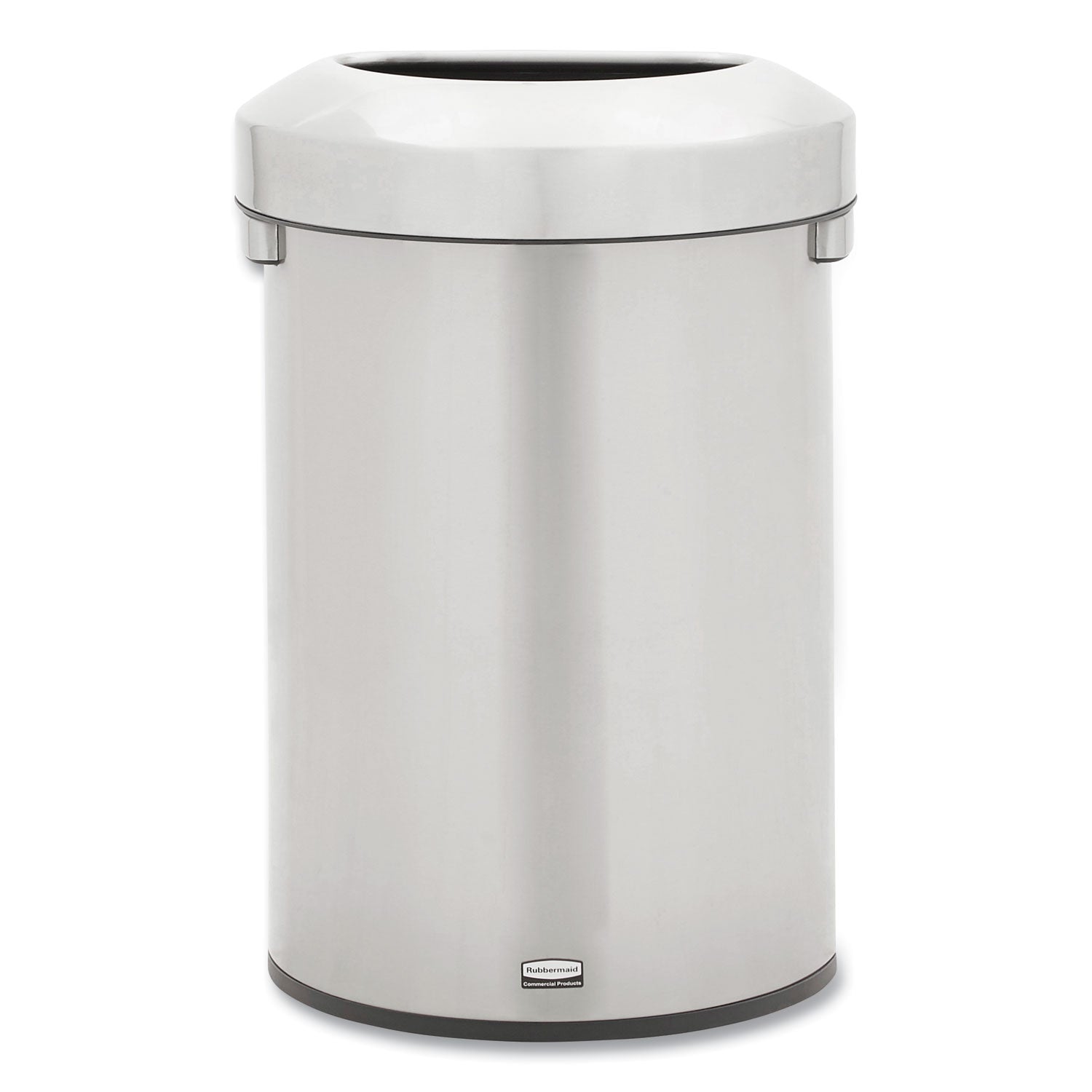 16 gal Capacity - Half-round - Ergonomic Handle, Non-skid, Fingerprint Resistant, Durable - 29.5" Height x 12.4" Width x 18.2" Depth - Metal - Stainless Steel - 1 Each