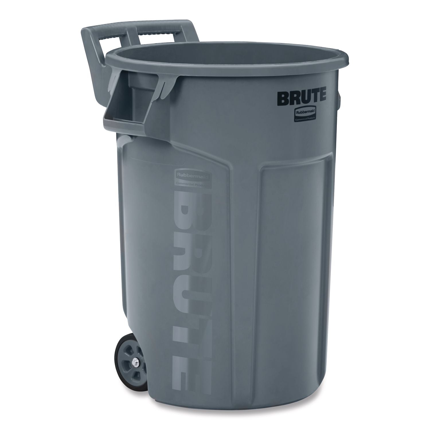 44 gal Capacity - Wheels, Ergonomic Handle, Vented - 35.8" Height x 27.6" Width - Resin - Gray - 1 Each
