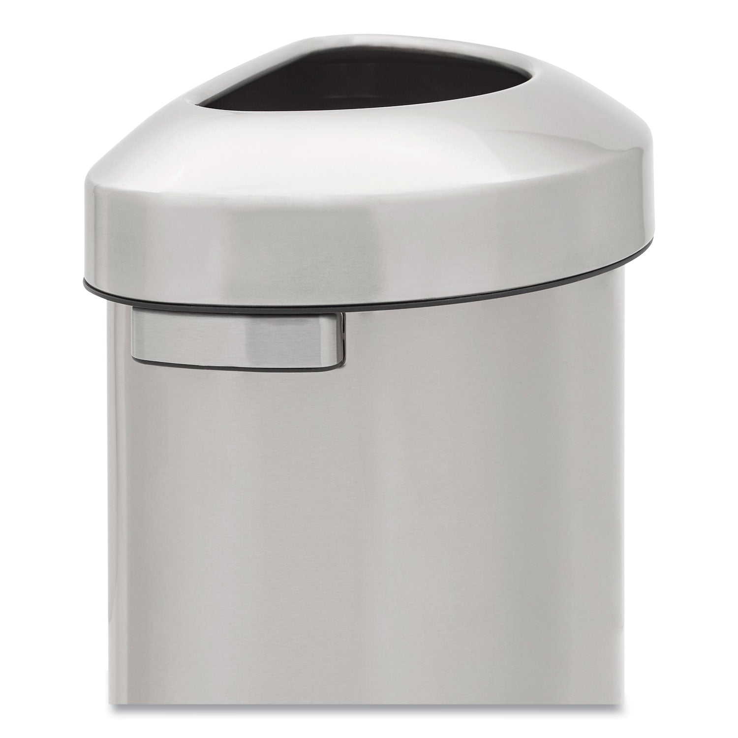 16 gal Capacity - Half-round - Ergonomic Handle, Non-skid, Fingerprint Resistant, Durable - 29.5" Height x 12.4" Width x 18.2" Depth - Metal - Stainless Steel - 1 Each
