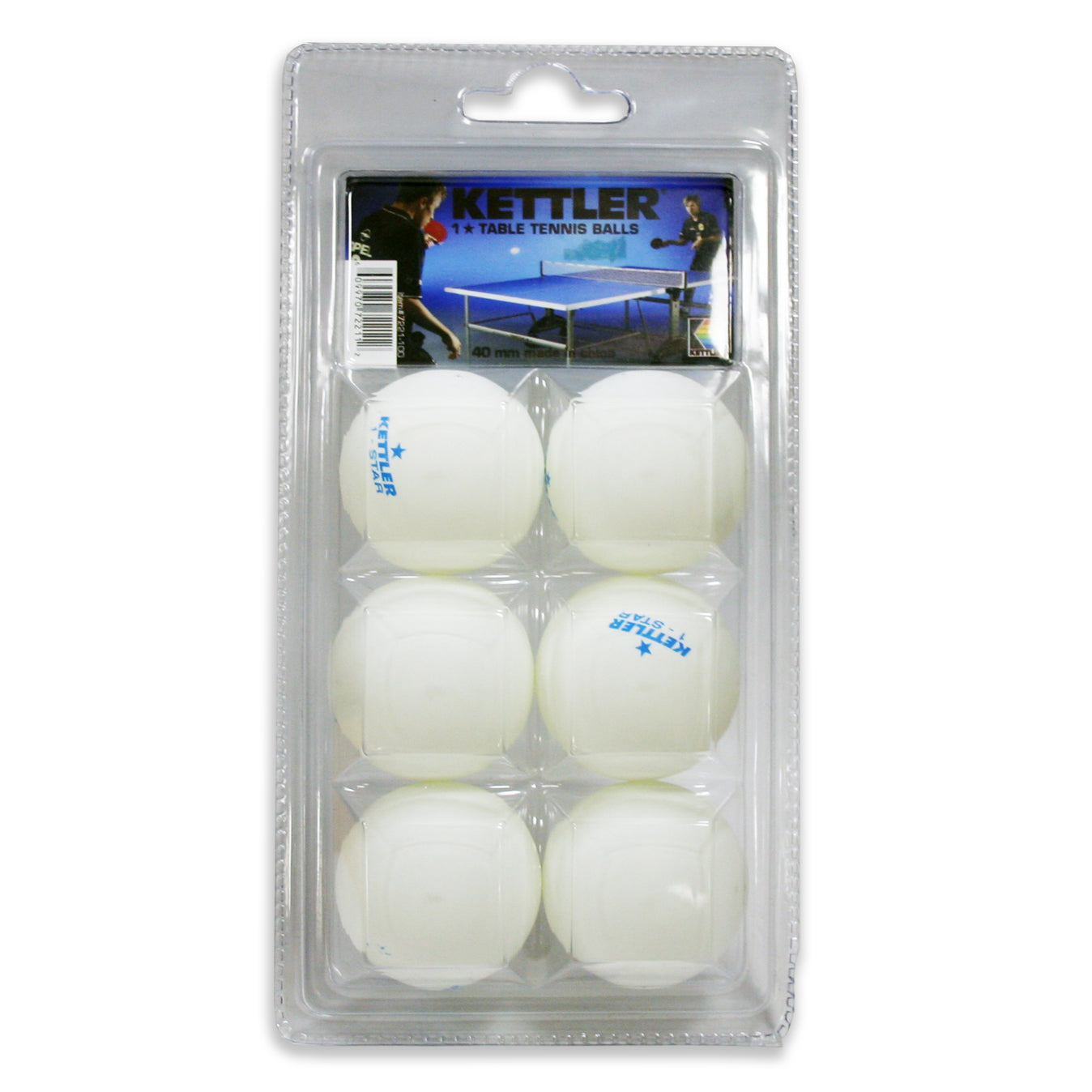 Kettler® White 1-Star Table Tennis Balls, 6-Pack