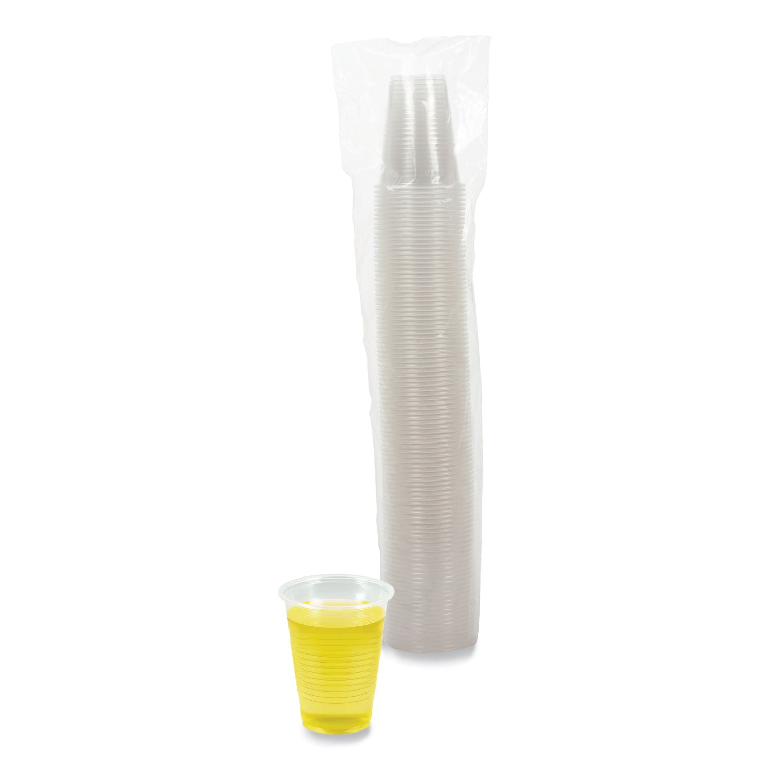 Translucent Plastic Cold Cups, 7 oz, 100/Sleeve, 25 Sleeves/Carton