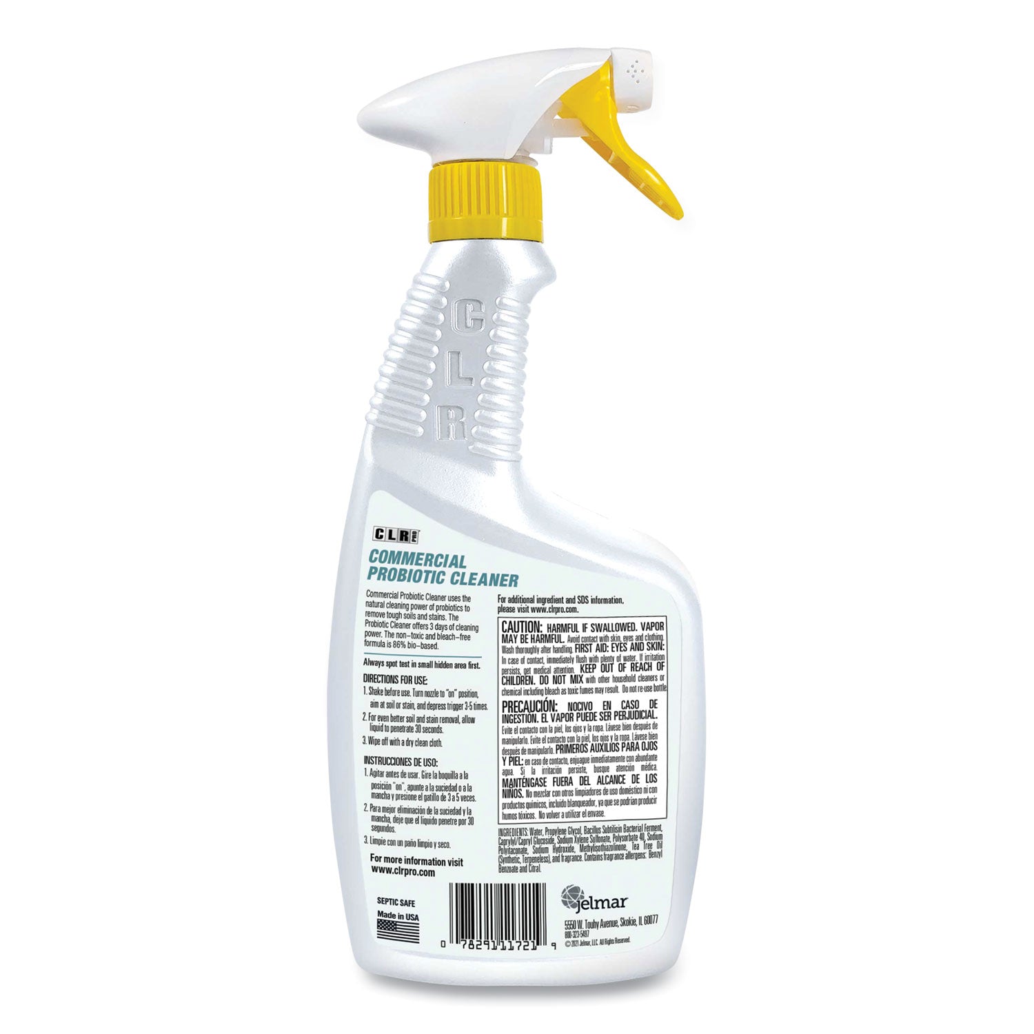 For Commercial, Multipurpose - Spray - 32 fl oz (1 quart) - Lemon Scent - White - 6 / Carton