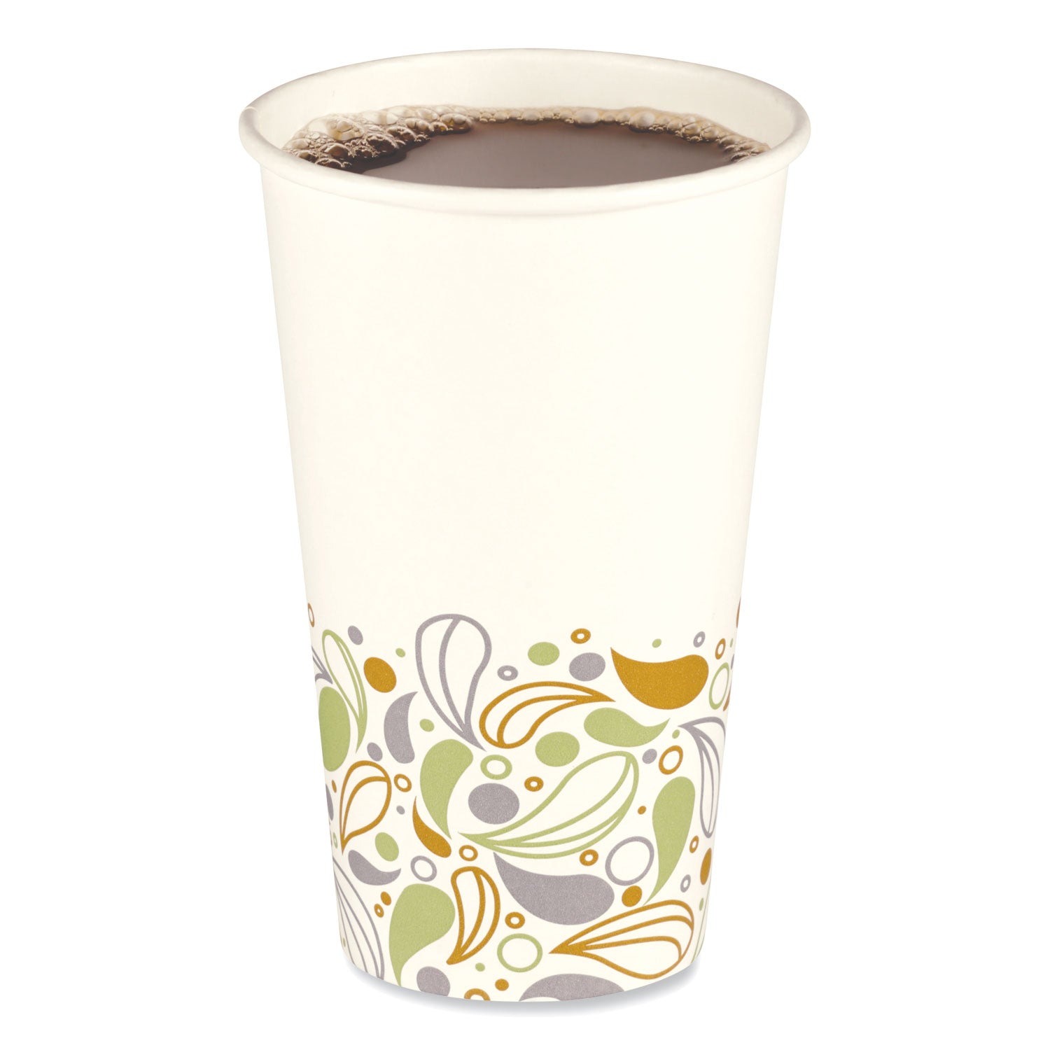 Deerfield Printed Paper Hot Cups, 16 oz, 50/Sleeve, 20 Sleeves/Carton