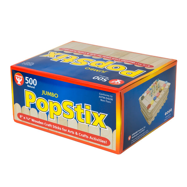 Natural Popstix - 500 of 6" jumbo-boxed