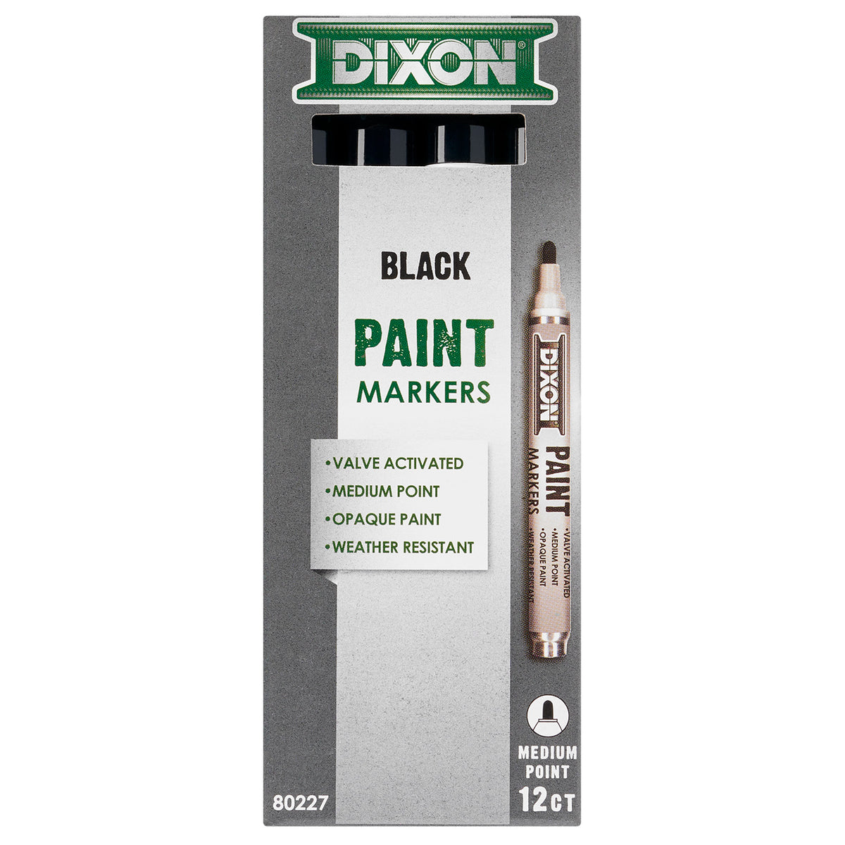 PAINT MARKERS MED TIP 12CT BLACK