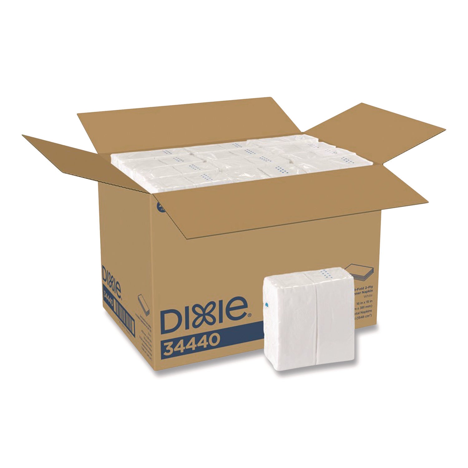 2 Ply - 1/8 Fold - 15" Width x 16" Length - Scrollwork Pattern - White - 126 / Pack