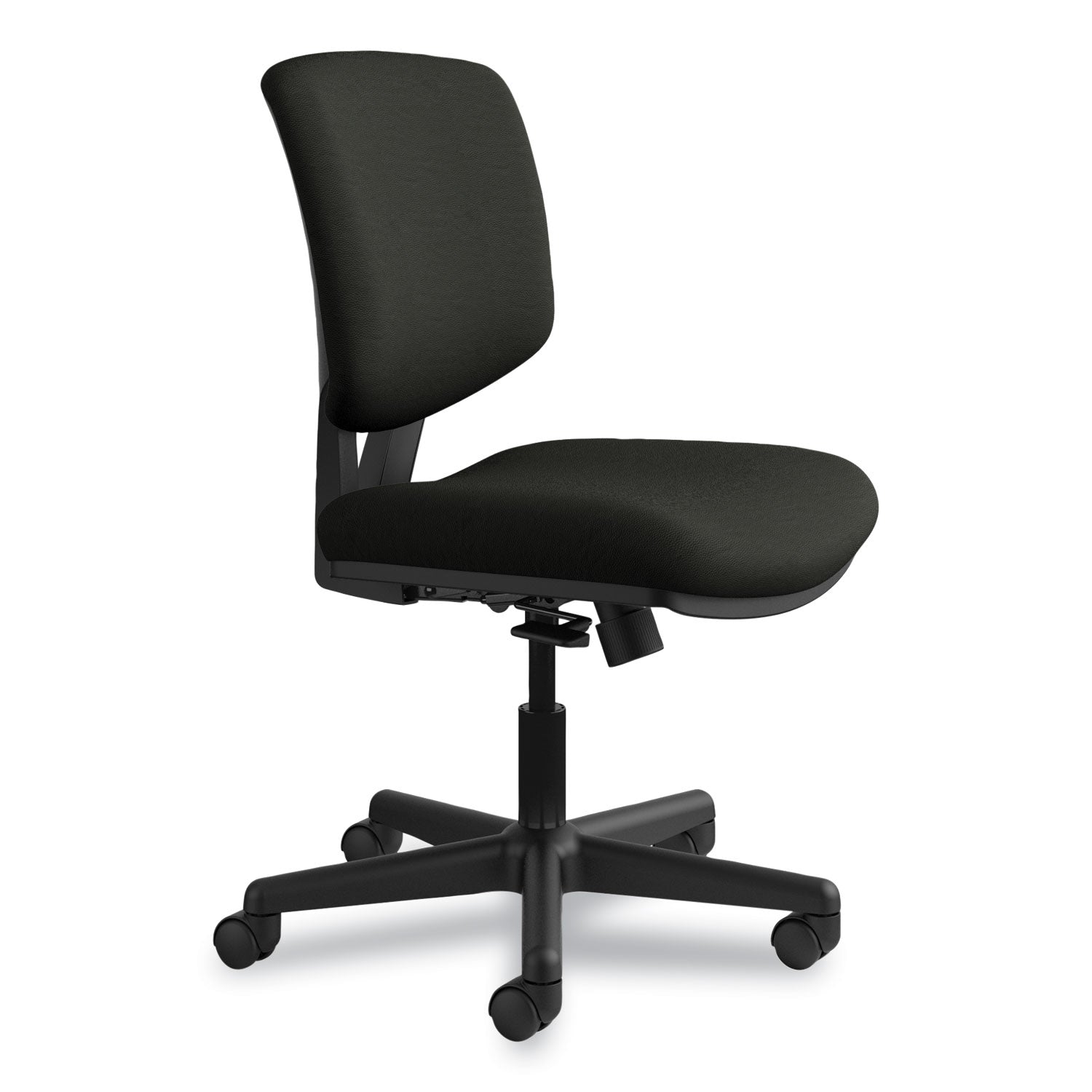 HON Volt Chair - Black Seat Color - Bonded Leather Seat Material - Black Back Color - Bonded Leather Back Material - Black Frame Color - Low Back - 5-star Base - Black - 1 Each