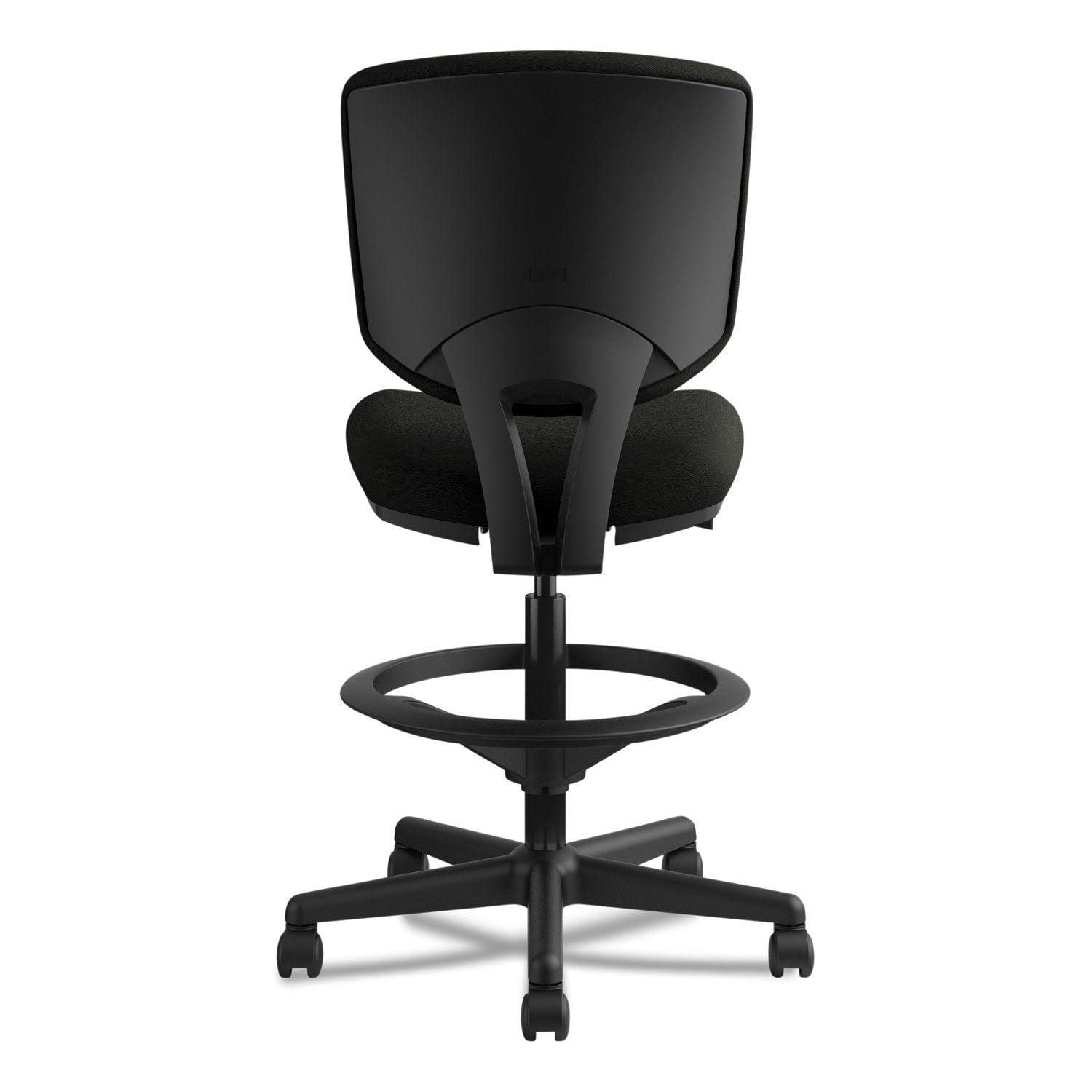 HON Volt Sitting Stool - Black Seat Color - Bonded Leather Seat Material - Black Back Color - Bonded Leather Back Material - Black Frame Color - Black - 1 Each