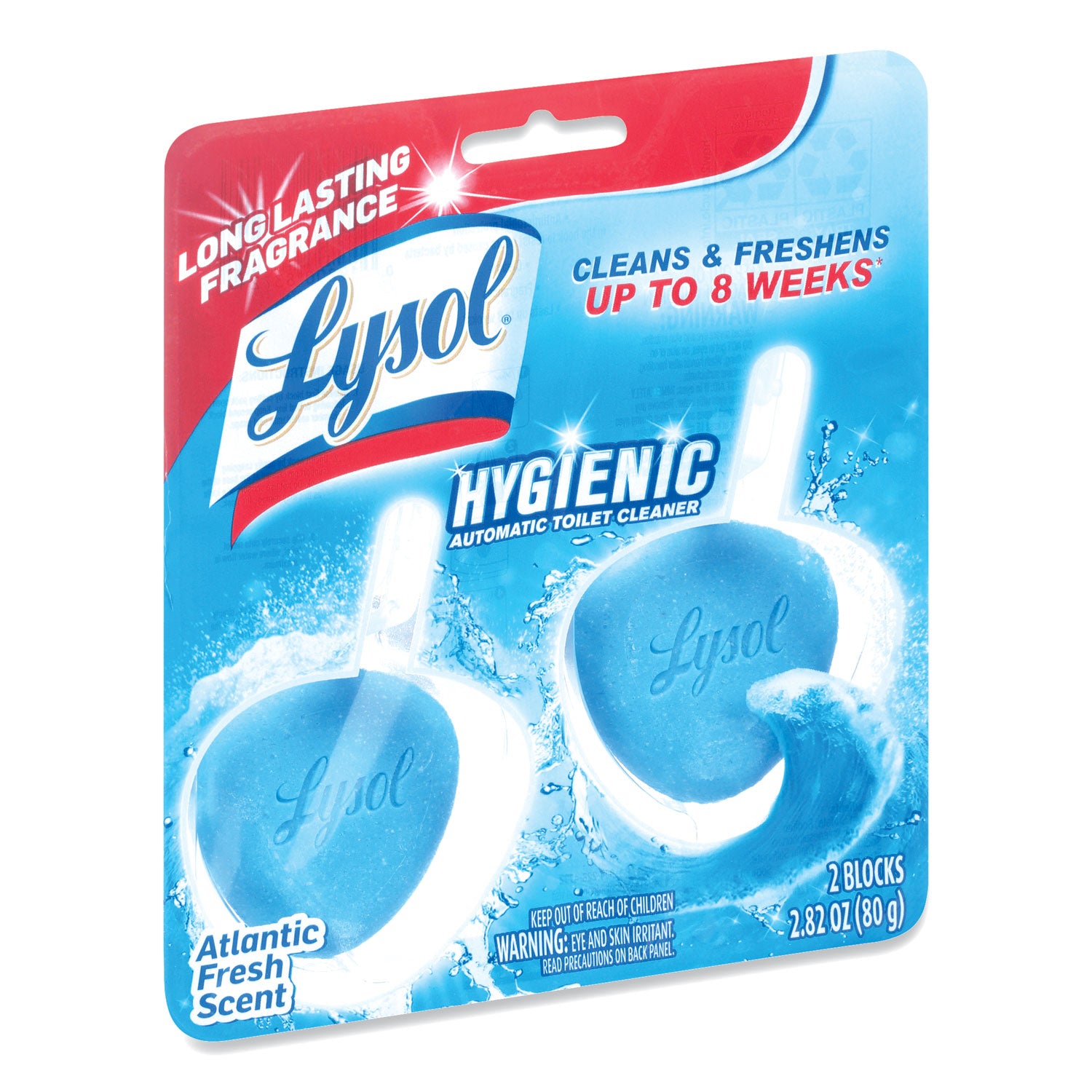 For Toilet Bowl - 1.41 oz (0.09 lb) - Atlantic Fresh Scent - Recommended For: Odor Remover - Antimicrobial, Anti-bacterial - Blue - 2 / Pack
